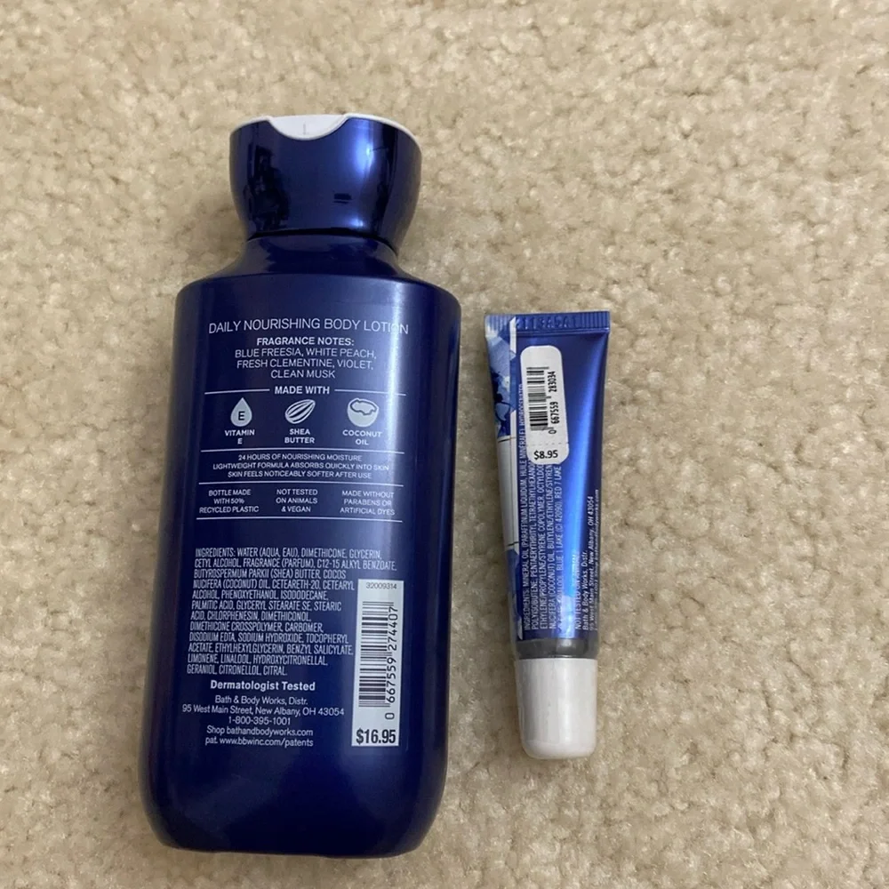 NIB Bath& Body Works Gingham Body Care Set